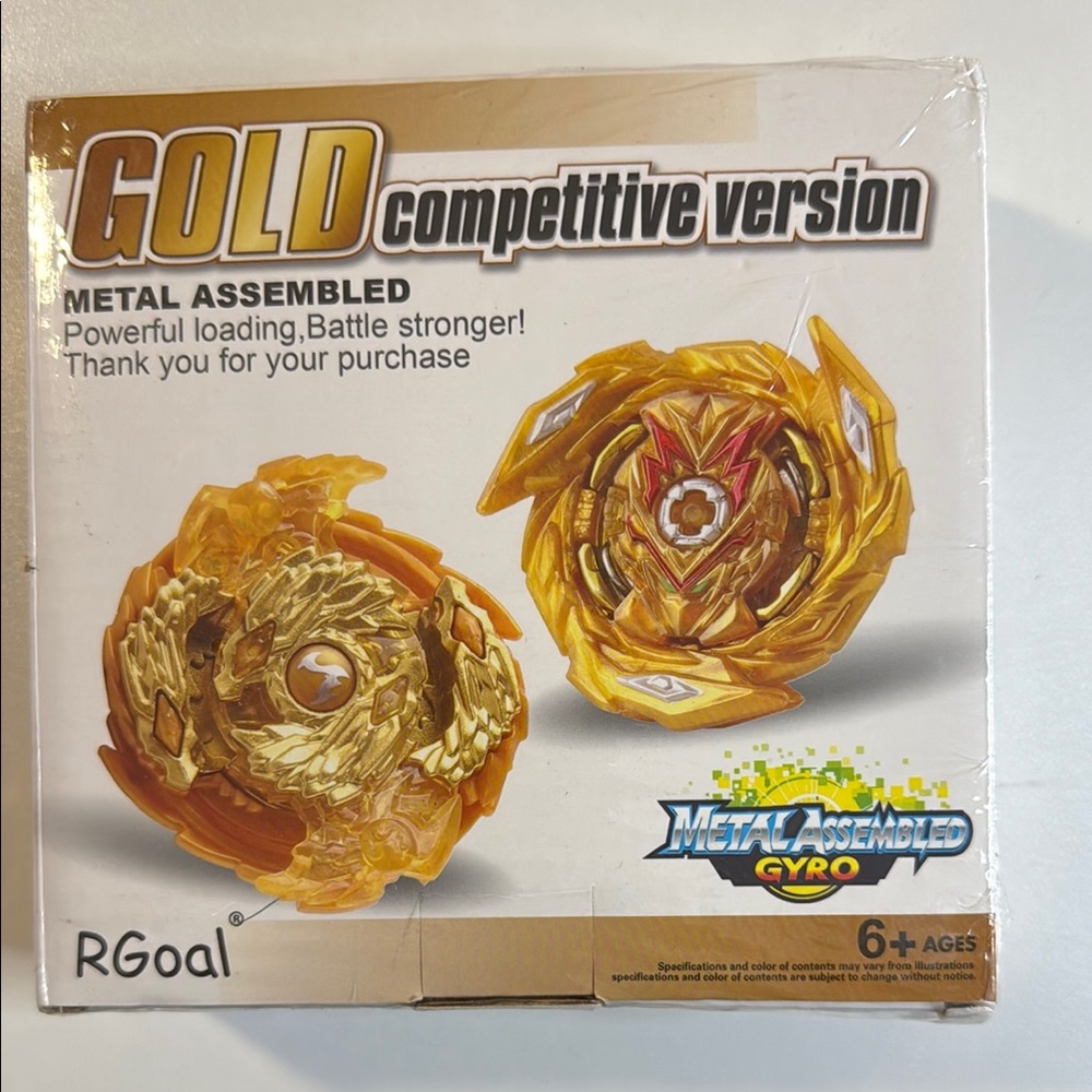Gold Puzzle Spinning Tops for Competitive Play